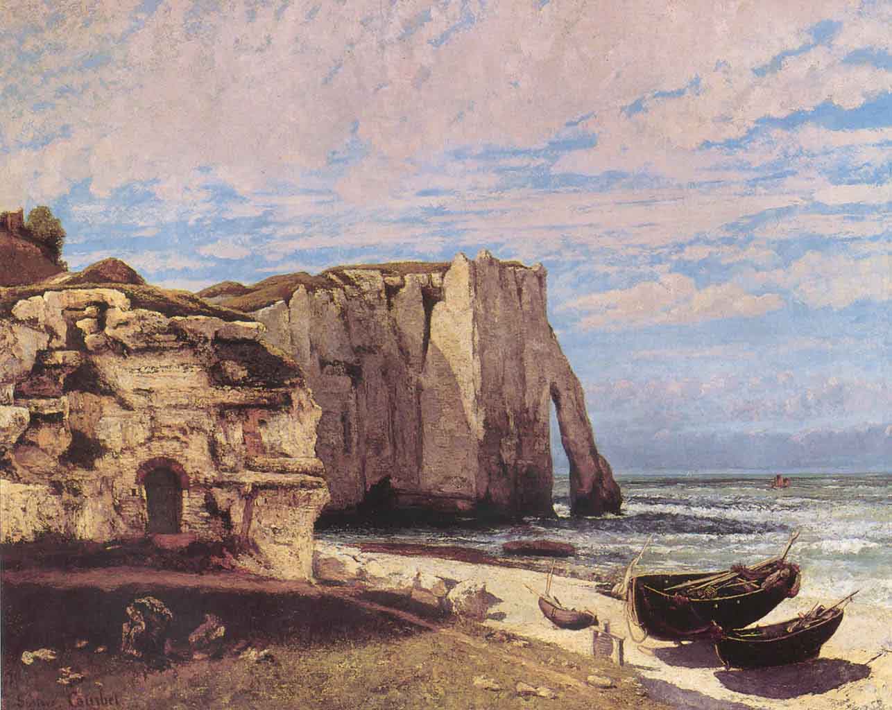 Gustave Courbet Cliffs at Etretat after the storm